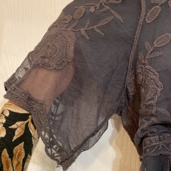 Dusty Blue Short Sleeve Dress - Picture 2 of 4